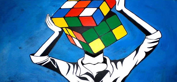 Imagem do cubo mágico associado a inteligência 