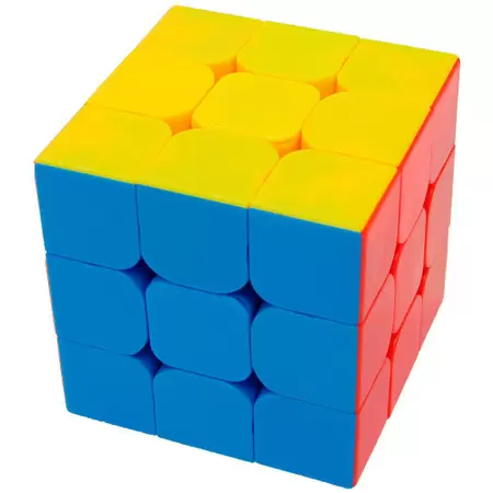 Imagem de um cubo 3x3x3 resolvido 