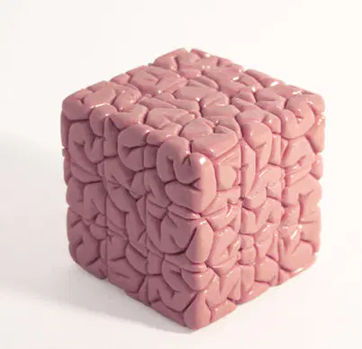 Imagem de um cubo cerebral